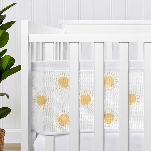 Sweet Jojo Designs + BreathableBaby Boho Desert Sun Taupe Boy Girl Gender Neutral Breathable Mesh Crib Liner Anti-Bumper Baby Infant Beige Ivory Bohemian Mountain Nature Outdoors Geometric Minimalist in Saudi Arabia