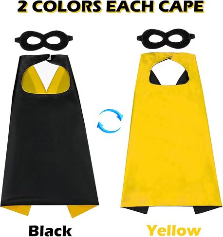 Kids Superhero Cape and Mask, Superhero Costume Boys Grils Christmas Halloween Cosplay for 3-10 Years in Kuwait