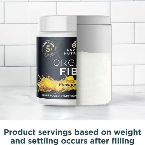 Ancient Nutrition Organic Fiber Powder, Raspberry Lemonade, Soluble Fiber from Acacia & Konjac Root, Supports Digestive Health, Reduces Bloating, 6.5 oz in Kuwait