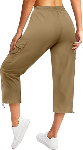 Marvmys Women's Cargo Capris Hiking Pants Lightweight Quick Dry Outdoor Athletic Travel Casual Loose Comfy with Pockets in Kuwait
