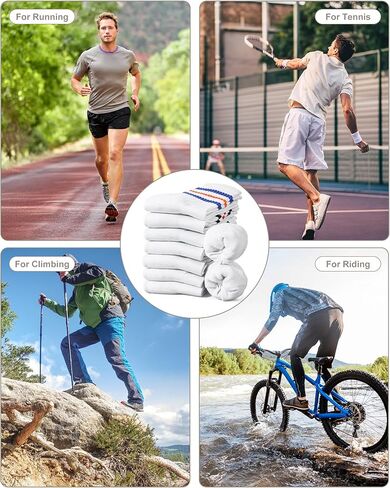 Eurzom 8 Pairs Winter Striped Socks for Men Retro Striped Socks Cotton Crew Athletic Cushion Socks Size 7-12 in Kuwait