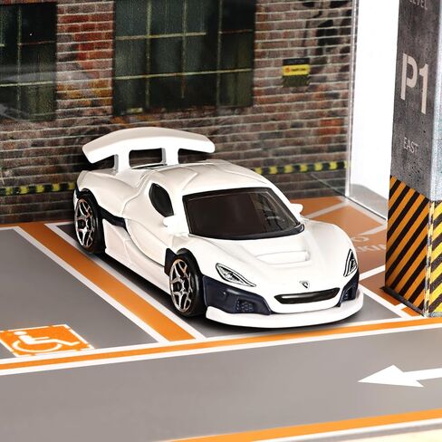 حقيبة عرض Hot Wheels & Matchbox، لعبة تخزين سيارات مصبوبة بمقياس 1/64، ديوراما مرآب للسيارات - تخزين قائم بذاته مع 4 مستويات و24 موقعًا بحد أقصى 40 سيارة in Kuwait