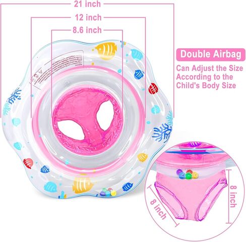 AMENON Baby Pool Float with Seat for Ages 6-12 Months in Kuwait