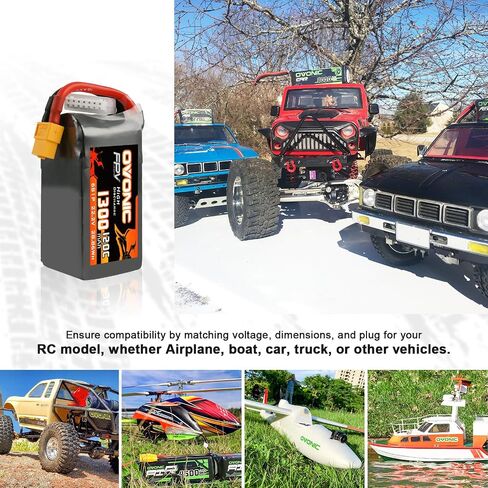 بطارية ليبو OVONIC 6s 120C 1300mAh 22.2V بطارية ليبو مع موصل XT60 لطائرة سباق RC FPV بدون طيار كوادكوبتر in Kuwait
