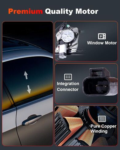 منظم نوافذ الطاقة cciyu مع استبدال المحرك لـ 1999-2004 لـ Oldsmobile Alero، 1999-2005 لـ Pontiac Grand Am الجانب الأمامي الأيسر للسائق in Saudi Arabia