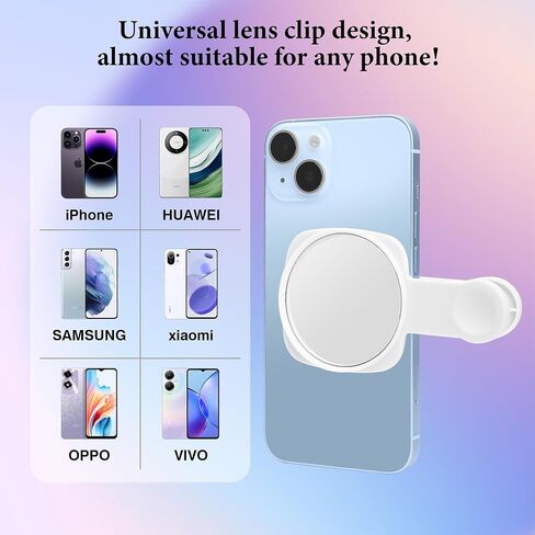 Phone Rear Camera Selfie Mirror - See How You Look in the Back Camera - For High Definition Photos (Black) in Kuwait