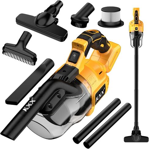 Cordless Vacuum for De-Walt 20V Battery, 5 in 1 Handheld Electric Vacuum Cleaner with 500W Powerful Motor, 46 CFM Portable Hand Vacuum with Filtration HEPA for Floor, Carpet, Car (Not include Battery) in Saudi Arabia