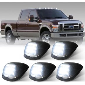 5 قطع LED لسقف الكابينة مصابيح بيضاء للتشغيل متوافقة مع Ford 1999-2016 F-250 F-350 F-450 F-550 F650 F750 Super Duty
