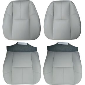 غطاء مقعد جلدي أسود لسيارة Chevy Silverado GMC Sierra Yukon Suburban Tahoe Avalanche 2007-2014، الجانب السفلي للسائق أو الراكب مع مجموعة التثبيت