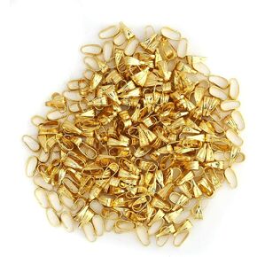 Pack of 300 Pinch Clips Clasps Bail Snap Alloy Pendant Connector for Pendants Jewelry DIY Making(Gold)