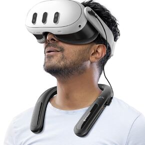 حزمة بطارية NEWDERY لـ Meta Quest 3، شاحن سريع 10000 مللي أمبير PD بنك طاقة معلق للرقبة لـ VR Oculus Quest، شاحن محمول USB C لـ Meta Quest 3/2 / 1 / Pro، iPhone 15 Pro/Max/Plus، PSVR 2