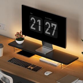 Dual Monitor Stand Riser,Rainbow Cloud Desktop Computer Stand for 2 Monitors,Adjustable Length and Angle Multifunctional Desktop Organizer Stand for Laptop, PC, Computer, Printer,Pink in Saudi Arabia