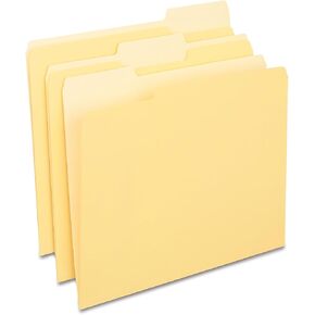 Staples 433680 Top-Tab File Folders 3-Tab Letter Size Orange 100/Box (433680) in Saudi Arabia