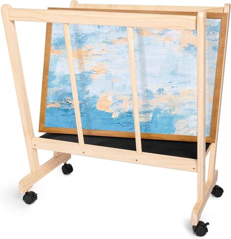 GENMOUS Art Storage Rack with Caster Wheels, Art Drying Rack Metal Storage Stand for Canvas Storage Paint Drying Rack,Drawing Board Stands for Printed Matter,Crafts Drying,Art Studio,Classrooms Easel in Saudi Arabia