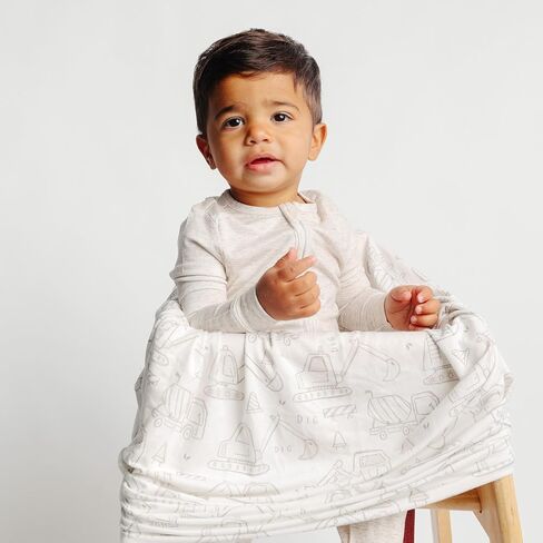 Baby Car Seat Cover Canopy and Nursing Cover Multi-Use Stretchy 5 in 1 Gift "Daphne" by Copper Pearl in Kuwait