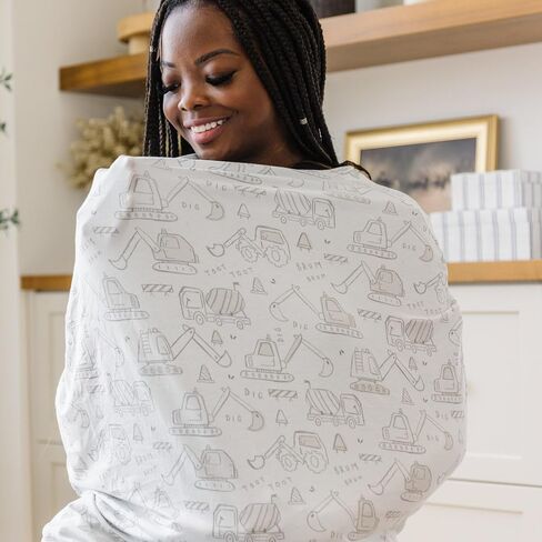 Baby Car Seat Cover Canopy and Nursing Cover Multi-Use Stretchy 5 in 1 Gift "Daphne" by Copper Pearl in Kuwait