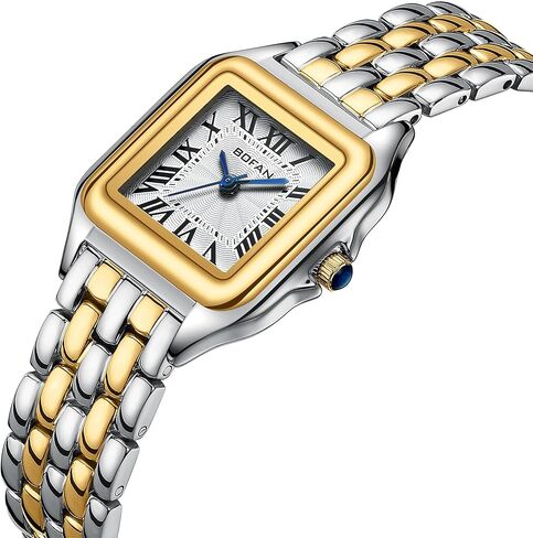 BOFAN Small Gold Watches for Women Easy Reader Ladies Quartz Wrist Watches with Gold Stainless Steel Band,Roman Dial,Water Resistant,Band Adjuster Included in Kuwait