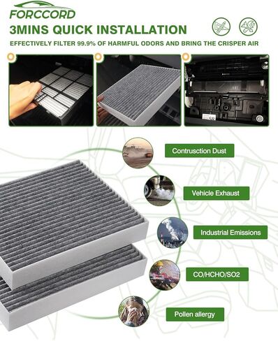 Cabin Air Filter and Engine Air Filter Fits for 2018-2024 Jeep Wrangler 2.0L/3.6L, 2020-2023 Gladiator 3.6L 68301863AA 68257030AA (NOT 3.0L / 6.4L/ DIESEL!!)(NOT 4-door Rubicon) in Kuwait
