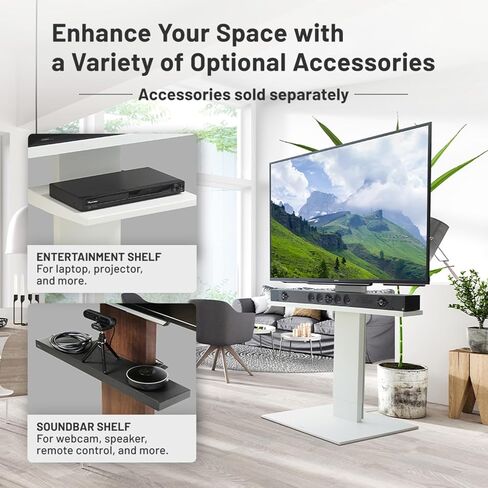 V5 نوع عالي | حامل تلفزيون عالمي محمول متدحرج ياباني قائم بذاته مقاس 32-80 بوصة مع عجلات مخفية | الساتان الأسود in Kuwait