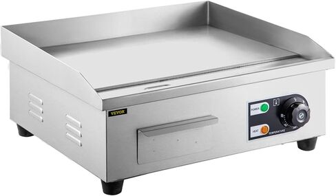VEVOR 30" Commercial Electric Griddle 3000W Electric Countertop Griddle Non-Stick Restaurant 110V Teppanyaki Flat Top Grill Stainless Steel Adjustable Temperature Control 122°F-572°F (NO PLUG) in Kuwait
