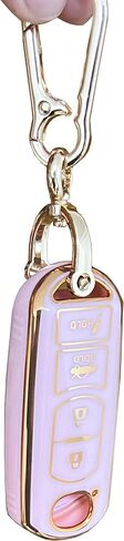 Pink for Mazda Key Fob Cover with Keychain Fits for Mazda 3 6 8 Miata MX-5 CX-3 CX-5 CX-7 CX-9 Smart Key (3-Button) in Kuwait