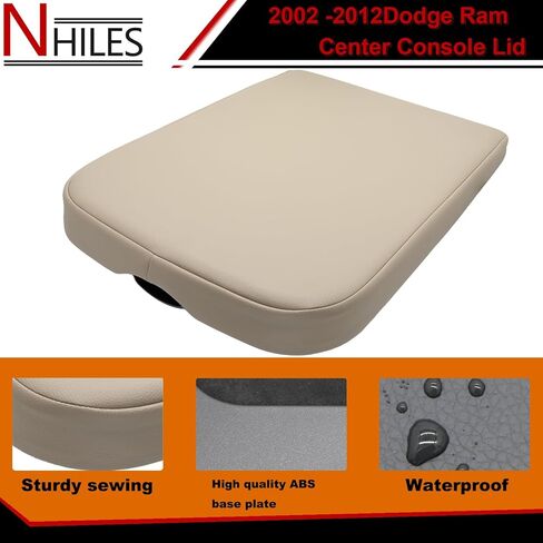 Center Console Lid Compatible with 2002 2003 2004 2005 2006 2007 2008 2009 2010 2011 2012 Dodge Ram Armrest Bin Cover Replacement Part # WP051DVAA 1QA10BD3AA in Kuwait