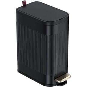 BETHEBEST 4 Gallon/15 Liter Trash Can with Soft Close Lid,Stainless Steel Trash Can with Removable Wastebasket, Rectangular Garbage Can for Bathroom,Kitchen,Office,Black in Kuwait