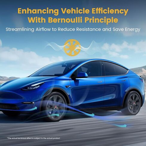 يضيء Hubcaps غطاء مركز العجلة لملحقات Tesla Model Y، 4 قطع متوافقة مع أغطية العجلات النموذجية Y مقاس 19 بوصة، أغطية محور ABS تصميم متماثل غطاء حماية حافة على شكل توربين إعصار in Saudi Arabia