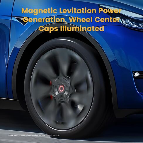 يضيء Hubcaps غطاء مركز العجلة لملحقات Tesla Model Y، 4 قطع متوافقة مع أغطية العجلات النموذجية Y مقاس 19 بوصة، أغطية محور ABS تصميم متماثل غطاء حماية حافة على شكل توربين إعصار in Saudi Arabia