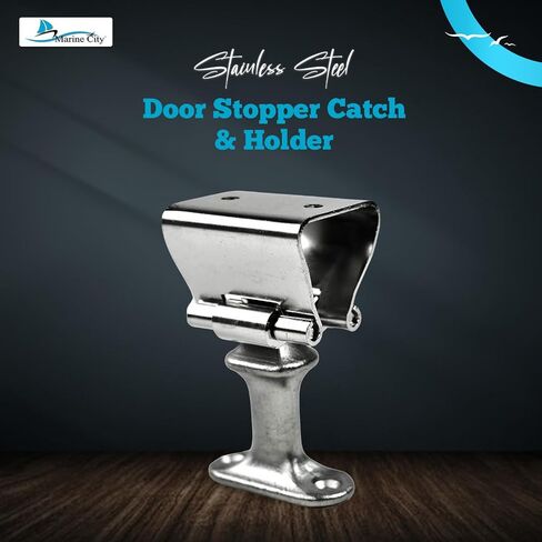 MARINE CITY Stainless Steel Gloss Polished Smooth Finish Strong Door Stopper Catch and Holder (Height: 1-5/8 Inches) for Boats – RVs – Marines – Bedroom Doors – Home – Hardware Accessories (Pack of 1) in Kuwait