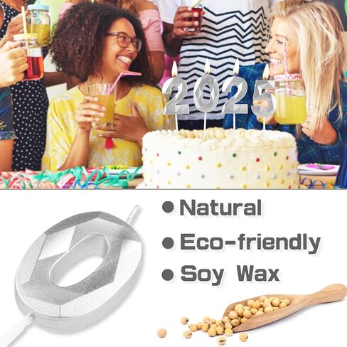 شموع ذهبية ثلاثية الأبعاد رقم 2025، 2025 شموع، شموع ذهبية سعيدة للعام الجديد لتزيين الكيك، أعلى الكعكة للرجال والنساء 2025 ديكورات حفلات التخرج وحفلات رأس السنة الجديدة وديكورات الاحتفال بالذكرى السنوية in Kuwait