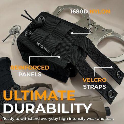 Heavy Duty Molle Handcuff Pouch — Perfect Handcuff Case for Duty Belt or Molle Handcuff Pouch for Vest — Compatible with ASP Handcuffs/Hinged Handcuffs/Chain Handcuffs/Folding Rigid Handcuffs in Kuwait