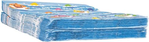 غطاء طاولة بلاستيكي مستطيل متعدد الألوان فريد من نوعه من بيبي شارك - 137 سم × 84 سم (قطعة واحدة) - غطاء طاولة ممتع وسهل التنظيف، مثالي لحفلات الأطفال in Kuwait