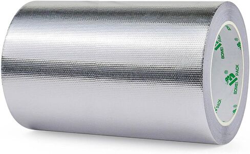 BOMEI PACK Adhesive Aluminum Foil Heat Shield Tape Barrier 3in x 66ft, Fiberglass Thermal Insulation Reflective Material High Temp Protection in Kuwait