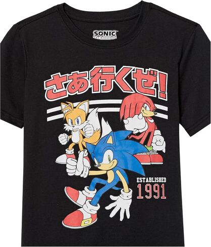 SEGA boys Sonic the Hedgehog 2 Pack Short Sleeve T-shirt Bundle T Shirt, Green/Navy, 4 5 US in Kuwait