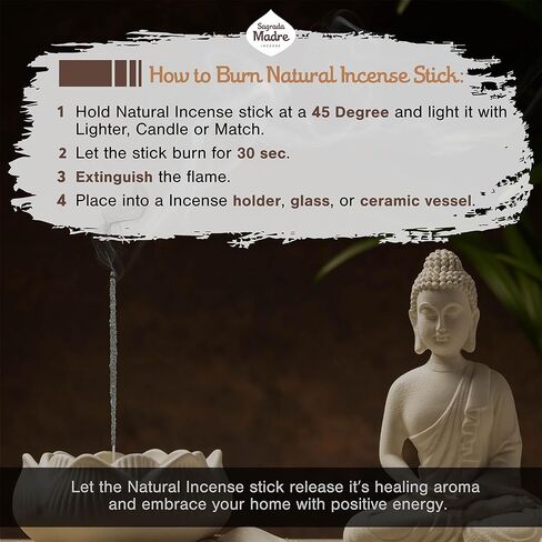 8 pcs Wildly Harvested Thick - Natural Citronella with Orange Incense Sticks, 9" Long - Eco Friendly,Non Toxic Incense Sticks (1hr Burning Time) to Heal & Purify Your Body & Surroundings in Kuwait