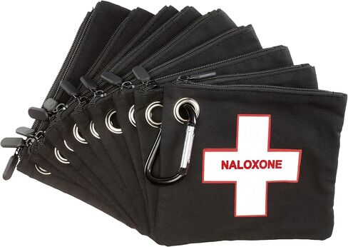 W WILKEN Canvas Bag for Overdose Kits - Holds All formulations of Naloxone Including Two Naloxone Nasal Spray and Accessories. Naloxone Nasal Spray Not Included (Blue, 1 Unit) in Saudi Arabia