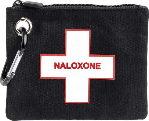 W WILKEN Canvas Bag for Overdose Kits - Holds All formulations of Naloxone Including Two Naloxone Nasal Spray and Accessories. Naloxone Nasal Spray Not Included (Blue, 1 Unit) in Saudi Arabia