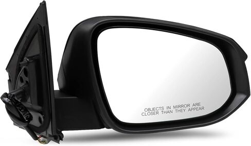 Right Passenger Side Mirror Assembly Compatible with RAV-Four 2013-2015 Textured Black Side Door Mirror with Power Adjustment Rearview Mirror Replace 87910-42B70 (3Pins Black) in Kuwait
