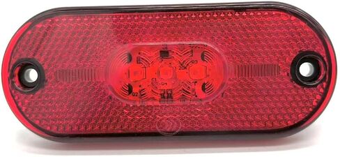 مؤشر ضوء الجانب الأمامي الخلفي للقوارب RV مقطورة التخييم مصابيح LED مستطيلة مع عدسة عاكسة 3 صمامات ثنائية مقاومة للماء 12 فولت 24 فولت (4 قطع ضوء) in Saudi Arabia