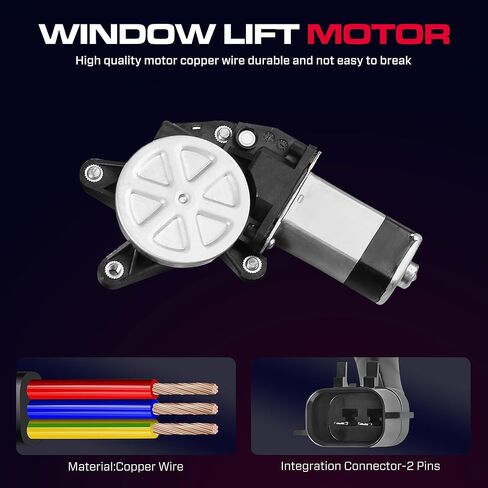 منظم نوافذ الطاقة لجانب السائق الأمامي مع محرك (2 دبابيس) مناسب لسيارة جيب ليبرتي KJ 2002-2006، 741-526 in Kuwait