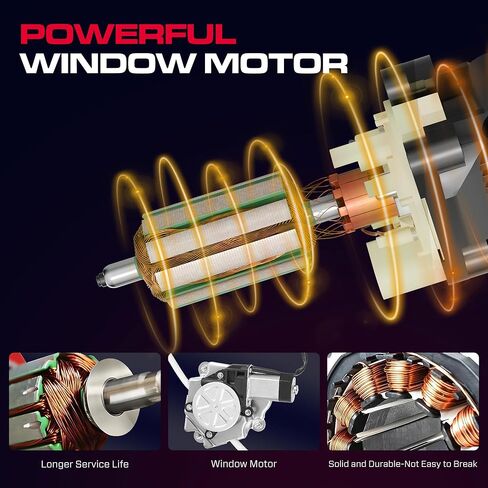 منظم نوافذ الطاقة لجانب السائق الأمامي مع محرك (2 دبابيس) مناسب لسيارة جيب ليبرتي KJ 2002-2006، 741-526 in Kuwait