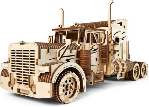 UGEARS Truck DIY Kit – Heavy Boy Truck Model Miniature Plywood DIY Model – Unique and Interesting Present Idea – VM-03 Truck Model with Driver Cabin – Ecological Wooden Model in Kuwait