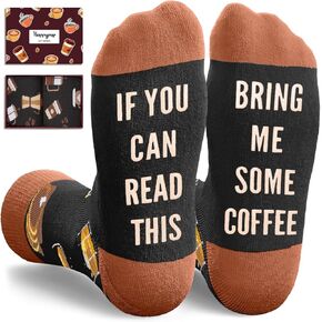 HAPPYPOP Coffee Gifts for Men Women - Coffee Socks Drinking Gifts for Coffee Lovers, Coffee Stocking Stuffers