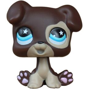 LPSCB Custom-Made Baby for Great Dane 817 Dog Star Eyes Brown Body 1 Inch Puppy Bobble Head Mini Pet Shop Toys,Pink