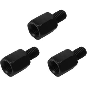 Evermotor Motorcycle Mirror Mount Thread Adapter M10 to M8 Bolts Screw Right Hand Thread 10mm RH to 8mm RH/LH Handlebars Mirror Fitting Reverse Thread Bolts for Motorcycles(3PCS)