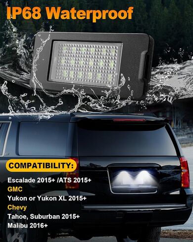 LED License Plate Lights for Chevy Corvette C4 C5 C6 Camaro Impala Monte Lumina SSR S10 Beretta Pontiac Grand Prix Firebird Buick Oldsmobile Models Tag Light in Kuwait