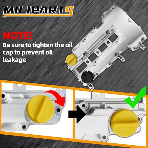 MILIPARTS Aluminum Valve Cover Set Compatible with 2011-2021 Chevy Cruze Sonic Volt Trax Buick Encore Cadillac ELR 1.4L Replaces Parts 55573746 25203036 in Kuwait