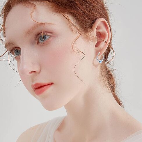 Jellyfish Earrings 925 Sterling Silver Hypoallergenic Ocean Hoop Earrings Jellyfish Jewelry Gifts for Women in Kuwait