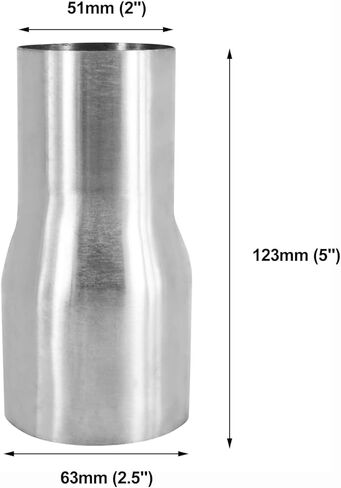 Vechkom 2" ID 3" ID Exhaust Pipe Adapter Connector Reducer 304 Stainless Steel 2 Inch to 3 Inch 2" ID 3" ID kit 2PCS in Kuwait